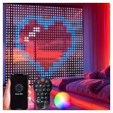 HXWEIYE 400LED Fairy Curtain Lights, 6.6Ft x 6.6Ft