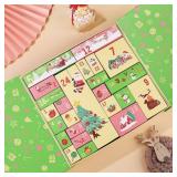 Christmas Advent Calendar with 24 Cardboard Treasu