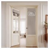 NICETOWN Taupe 100% Blackout Linen French Front Do