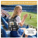 Mini Clear Backpack for Stadium Approved 12x6x12,