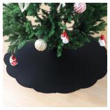 Nonwoven Christmas Tree Skirt,48 inch Scalloped Ed