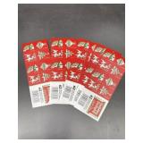 100 Forever first class Christmas stamps 5 books e