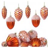 Zomiboo 12 Pcs Christmas Pinecone Ornaments Hangin