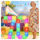 70th Birthday Decorations for Women Men, 2.4FT RGB