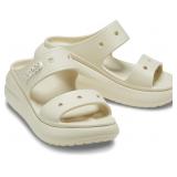 W10/M8 Crocs Classic Crush Sandal Bone