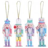 Totority Christmas Nutcracker Ornaments, 4pcs Trad