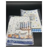 Lot of 2 Sets, 18 x 26 In Hanukkah Snowman Chanuka
