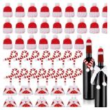 Nuenen 50 Pcs Mini Christmas Wine Bottle Cover Set