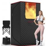 Upgraded Portable Steam Sauna for Home, Blue in co