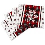 LOT OF 2  Farmhouse Plaid Snowflake Christmas Plac