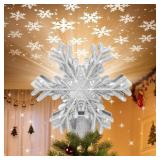 Christmas Tree Topper Lighted with Built-in LED Ro