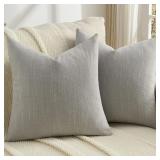 Pack of 2 Chenille Throw Pillow Covers 20x20 Inch,