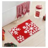 16x24 Inch Holiday Snowflake Door Mat Bath Rug , N