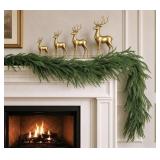 2Pcs 6FT Artificial Norfolk Pine Garland, Real Tou