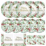 PLATES ONLY NO NAPKINS Christmas Party Supplies, S