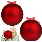 2 Pcs Extra Large Christmas Ornaments Balls, Matte