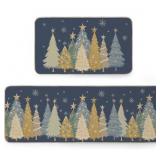 Winter Tree Kitchen Mats Set of 2, Winter Holiday