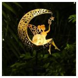 ZKLiLi Fairy Garden Accessories Outdoor, Solar Fai