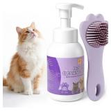 Cat Waterless Shampoo with Brush, for Quick Cleani