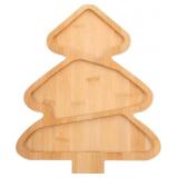 NUOBESTY Ceramic Christmas Tree Serving Platter fo
