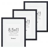 Solid Oak Wood Frame 8.5x11 With Real Glass - Disp
