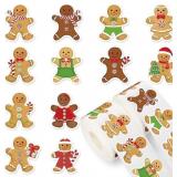JarThenaAMCS 1000Pcs Christmas Paper Stickers Ging