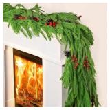 9 FT Christmas Norfolk Pine Garland Real Touch Art