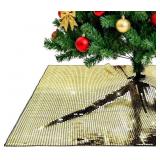 Christmas Tree Skirt Gold Disco 53 Inch Sequin Squ