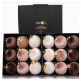 Velvet Christmas Ornaments Set   Large Flocked Sha