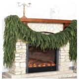 1PCS 9FT Christmas Norfolk Garland Decorations, Fa