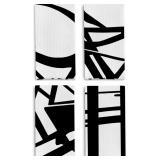 Abstract Black and White Kitchen Dish Towels Set o