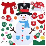 Max Fun Diy Felt Christmas Snowman Games Set with