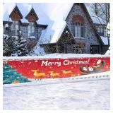 HOMETITUTE Merry Christmas Santa Sleigh Banner wit