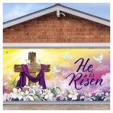 He Is Risen Easter Garage Door Decoration Cross Fl