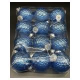 12-Pack Blue Christmas Tree Decoration Ornaments f