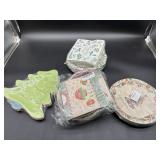 New Christmas paper plates and napkins assortment