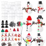 Shappy 24 Pack Christmas Snowman DIY Craft 326 Pcs