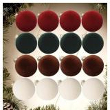 16 Pcs Velvet Ornaments for Christmas Tree - 3.15i
