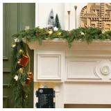 Meooeck 6.2ft Pre Lit Christmas Cedar Realistic Ga