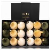 Velvet Christmas Ornaments Set   Large Flocked Sha