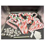 New 24 Pieces 15" Christmas Candy Cane Yard Sign w