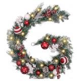 Valery Madelyn 6 Feet Pre-Lit Christmas Garland wi