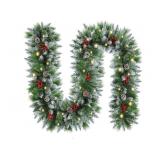 9 ft Christmas Garland, Christmas Garlands with Li