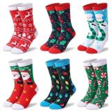 Giggling Getup 5 PCS Christmas Socks for Women Men