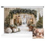 Kate Christmas Arch Door Backdrops Winter White Sn