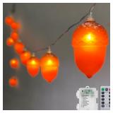 Thanksgiving Decoration Acorn String Lights, 10Ft