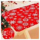 Smiry Christmas Table Cloth, Waterproof Plastic Ta