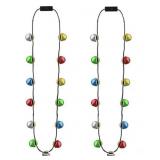 Lot of 2 Traplace Christmas Light Up Necklaces, Ch
