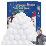 50 Pack Snow Balls for Kids, Soft Snow Fake Balls