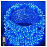 100 foot LED Blue Christmas Tree Lights String Lig